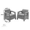 Corfu Relax duo kerti bútor garnitúra futura asztallal