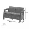 Corfu love seat kerti kanapé