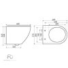 Delos BLM fali rimless WC soft-close ülőkével