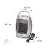 Loa forgó elektromos kerámiabetétes hősugárzó 750W/1500W
