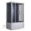 Emilia 85x135 cm hidromasszázs kádkabin elektronikával Black