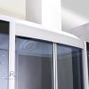 Emilia 85x135 cm hidromasszázs kádkabin elektronikával Black