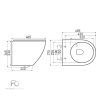 Kasos fali rimless WC