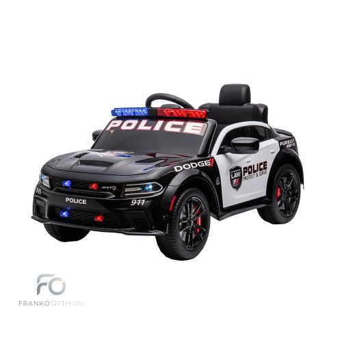 Elektromos Dodge rendőrautó fekete