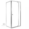 Flexi 80x90 cm sarokba szerelhető aszimmetrikus zuhanykabin zuhanytálca nélkül