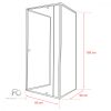 Flexi 80x90 cm falsíkra szerelhető aszimmetrikus zuhanykabin zuhanytálca nélkül