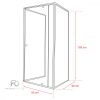 Flexi 90x90 cm falsíkra szerelhető szögletes zuhanykabin zuhanytálca nélkül