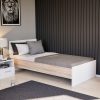 Miami egyszemélyes ágy 90x200 cm fehér-sonoma tölgy