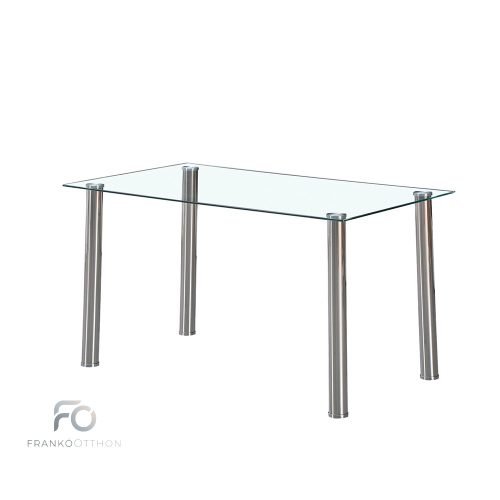 Berna 140 cm szögletes üveg étkezőasztal