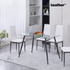 Lana 120 cm szögletes üveg étkezőasztal