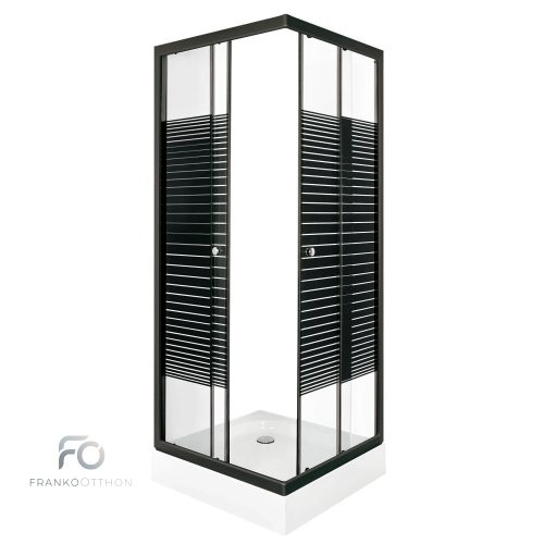 PICO Black stripe 70 szögletes zuhanykabin zuhanytálcával