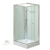 Polo White II 80x80 cm szögletes fehér hátfalas zuhanykabin zuhanytálcával