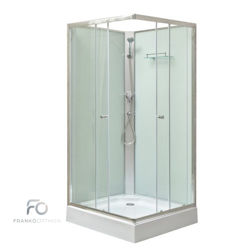 Polo White II 80x80 cm szögletes fehér hátfalas zuhanykabin zuhanytálcával