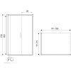 Silves 80x100 aszimmetrikus zuhanykabin zuhanytálca nélkül