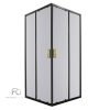 Tiara Square Gold 80x80 cm szögletes zuhanykabin zuhanytálca nélkül