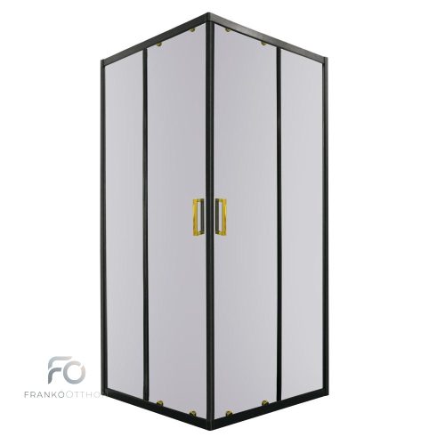 Tiara Square Gold 80x80 cm szögletes zuhanykabin zuhanytálca nélkül