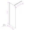 Walker 70x195 cm Walk in zuhanyfal